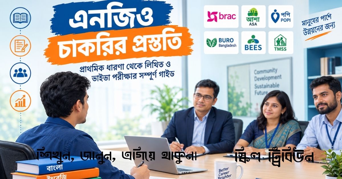 এনজিও চাকরির প্রস্তুতি: প্রাথমিক ধারণা থেকে লিখিত ও ভাইভা পরীক্ষার সম্পূর্ণ গাইড