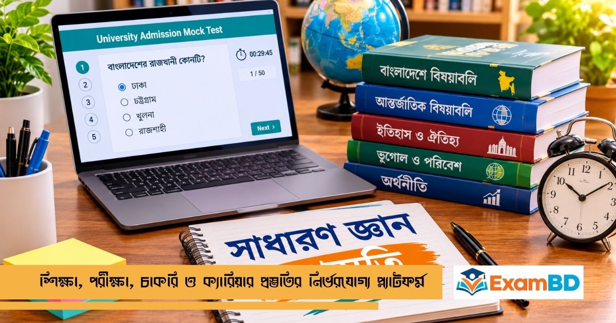 ভর্তি পরীক্ষার সাধারণ জ্ঞান প্রস্তুতি: শূন্য থেকে শুরু করে শতভাগ কমন পাওয়ার পূর্ণাঙ্গ গাইডলাইন